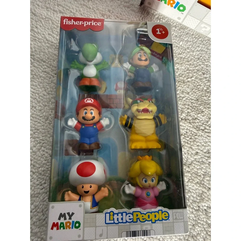 Fisher-Price Little People Super Mario Adventure Playset &‎ Figure Pack Bundle